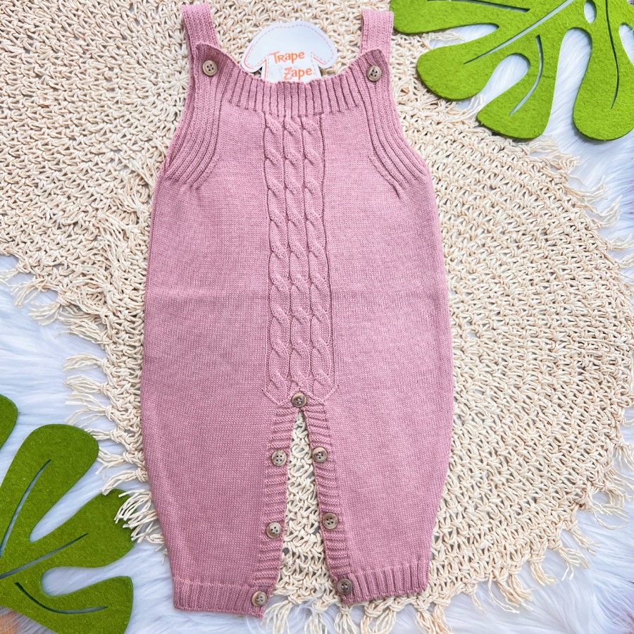 Jardineira de  Linha Trança Rosê